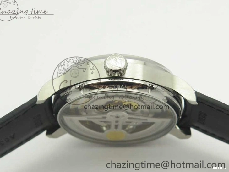 MIROTIME 0510 Efficient Portuguese Tourbillon IW5463 SS ZF Best Edition White Dial on Black Leather Strap 7170